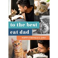 Moonpig Euphoria To The Best Cat Dad Photo Upload Father's Day Card