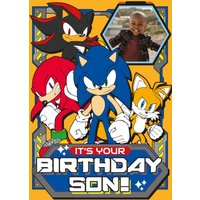 Sega Sonic The Hedgehog It's Your Birthday Son Photo Upload Card