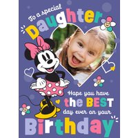 Moonpig Disney Minnie Mouse Photo Upload Daughter Birthday Card