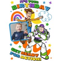 Toy Story It's Your Birthday Get Ready For Action Photo Upload Card