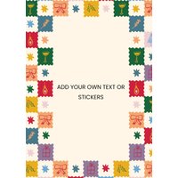 Moonpig Patterned Border Create Your Own Design Christmas Card