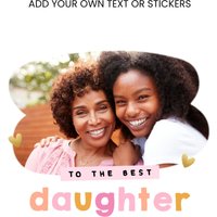 Moonpig Design Your Own Photo Upload Card To The Best Daughter