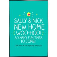 Moonpig White Typography On A Teal Background New Home Card
