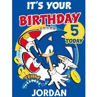 Sega Sonic Kids It's Your Birthday Team Sonic Card