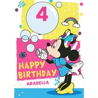 Disney Mickey And Friends Personalised 4th Birthday Card