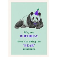 Moonpig Here's To Doing The Bear Minimum Birthday Card