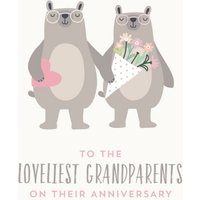 Moonpig Anniversary Card To The Loveliest Grandparents