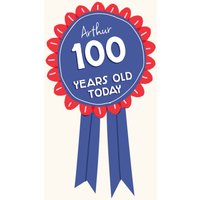 Moonpig World's Best Human Rosette Personalised 100th Birthday Card