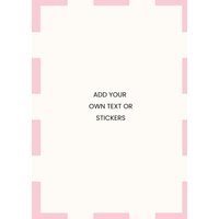 Moonpig Pink Dash Create Your Own Design Card