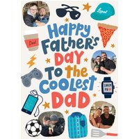 Moonpig Happy Father's Day To The Coolest Dad Photo Upload Card