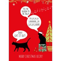 Moonpig Animal Crackers Cats Singing Tis The Season To Be Jolly Funny Christmas Card