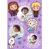 Elsa Olaf Kristof And Anna Magical Disney Frozen Photo Upload Birthday Card