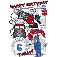Transformers Transformer Optimus Prime 6 Today Birthday Card