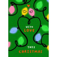 Moonpig With Love This Christmas Illustrated Lights Card