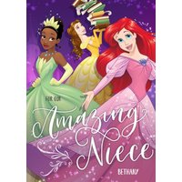 Disney Princesses Disney Princess Amazing Niece Personalised Birthday Card