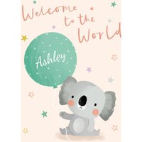 Moonpig Cute Koala Welcome To The World New Baby Card By Jess Moorhouse