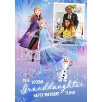 Disney Frozen 2 Elsa Anna Granddaughter Photo Upload Birthday Card