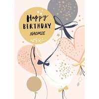 Love Hearts Uk Greetings Carlton Cards Balloons Birthday Celebration Hearts Confetti Card