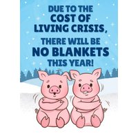 Moonpig There Will Be No Blankets This Year Christmas Card