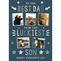 Moonpig To The Best Dad Luckiest Son Photo Upload Father's Day Card