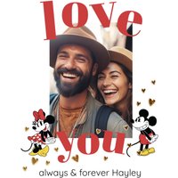 Disney Mickey Mouse Photo Upload Love You Card