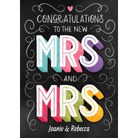 Moonpig Wedding Day Card Congratulations To The New Mrs And Mrs