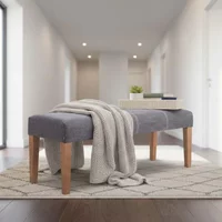 Click to view product details and reviews for Zara Padded Bench Grey Fabric. Click to view product details and reviews for Zara Padded Bench Grey Fabric.