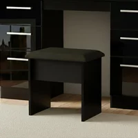 Click to view product details and reviews for Knightsbridge Padded Dressing Stool Black Gloss. Click to view product details and reviews for Knightsbridge Padded Dressing Stool Black Gloss.
