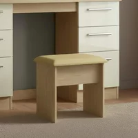 Click to view product details and reviews for Knightsbridge Dressing Stool Padded Light Oak. Click to view product details and reviews for Knightsbridge Dressing Stool Padded Light Oak.