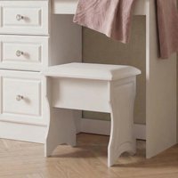 View Crystal padded dressing stool - white View Crystal padded dressing stool - white