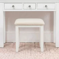 View Paisley dressing stool - white painted View Paisley dressing stool - white painted