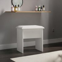 View Yarmouth dressing stool - padded - white matt View Yarmouth dressing stool - padded - white matt