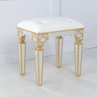 View Casablanca stool - mirrored - gold trim View Casablanca stool - mirrored - gold trim