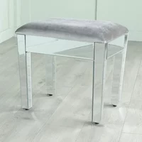 View Lucia dressing stool - mirrored View Lucia dressing stool - mirrored