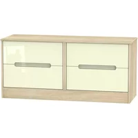 View Monaco bed box - cream gloss and oak View Monaco bed box - cream gloss and oak