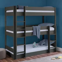 Click to view product details and reviews for Trio Bunk Bed 3 Level Dark Grey. Click to view product details and reviews for Trio Bunk Bed 3 Level Dark Grey.