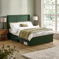 Click to view product details and reviews for Leila Bed Bottle Green Fabric Sizes Available. Click to view product details and reviews for Leila Bed Bottle Green Fabric Sizes Available.