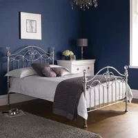 Click to view product details and reviews for Elena Shiny Nickel Metal Bedstead 4ft Small Double. Click to view product details and reviews for Elena Shiny Nickel Metal Bedstead 4ft Small Double.