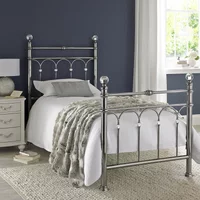 Click to view product details and reviews for Krystal Antique Nickel Metal Bedstead 3ft Single. Click to view product details and reviews for Krystal Antique Nickel Metal Bedstead 3ft Single.