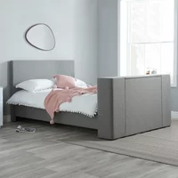 Click to view product details and reviews for Plaza Tv Bed Grey Fabric Sizes Available. Click to view product details and reviews for Plaza Tv Bed Grey Fabric Sizes Available.