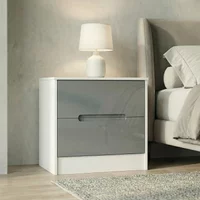 Click to view product details and reviews for Monaco Bedside Cabinet Wide 2 Drawer Grey Gloss And White. Click to view product details and reviews for Monaco Bedside Cabinet Wide 2 Drawer Grey Gloss And White.