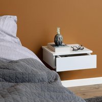 View Avignon bedside table - floating - 1 drawer - white View Avignon bedside table - floating - 1 drawer - white