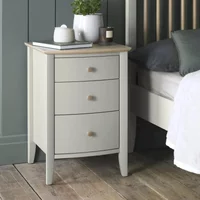 Click to view product details and reviews for Whitby Scandi Oak Soft Grey Bedside Cabinet 3 Drawer. Click to view product details and reviews for Whitby Scandi Oak Soft Grey Bedside Cabinet 3 Drawer.
