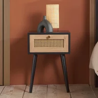 Click to view product details and reviews for Croxley Bedside Table 1 Drawer Black And Rattan. Click to view product details and reviews for Croxley Bedside Table 1 Drawer Black And Rattan.