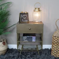 Click to view product details and reviews for Bedside Cabinet 1 Drawer Brushed Metal And Glass. Click to view product details and reviews for Bedside Cabinet 1 Drawer Brushed Metal And Glass.