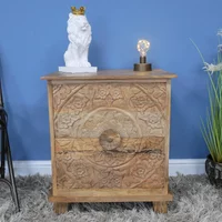 Click to view product details and reviews for Bedside Cabinet 2 Drawer Carved Mango Wood Large. Click to view product details and reviews for Bedside Cabinet 2 Drawer Carved Mango Wood Large.