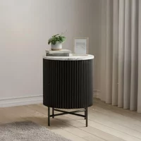 Click to view product details and reviews for Lucas Black Bedside Table 1 Door Fluted White Marble Top. Click to view product details and reviews for Lucas Black Bedside Table 1 Door Fluted White Marble Top.
