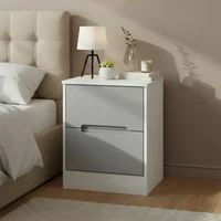 Click to view product details and reviews for Monaco Bedside Cabinet 2 Drawer Grey Matt And White. Click to view product details and reviews for Monaco Bedside Cabinet 2 Drawer Grey Matt And White.