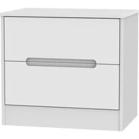Click to view product details and reviews for Monaco Bedside Cabinet Wide 2 Drawer White. Click to view product details and reviews for Monaco Bedside Cabinet Wide 2 Drawer White.