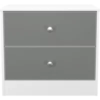 Click to view product details and reviews for Padstow Bedside Cabinet 2 Drawer Grey And White Matt. Click to view product details and reviews for Padstow Bedside Cabinet 2 Drawer Grey And White Matt.